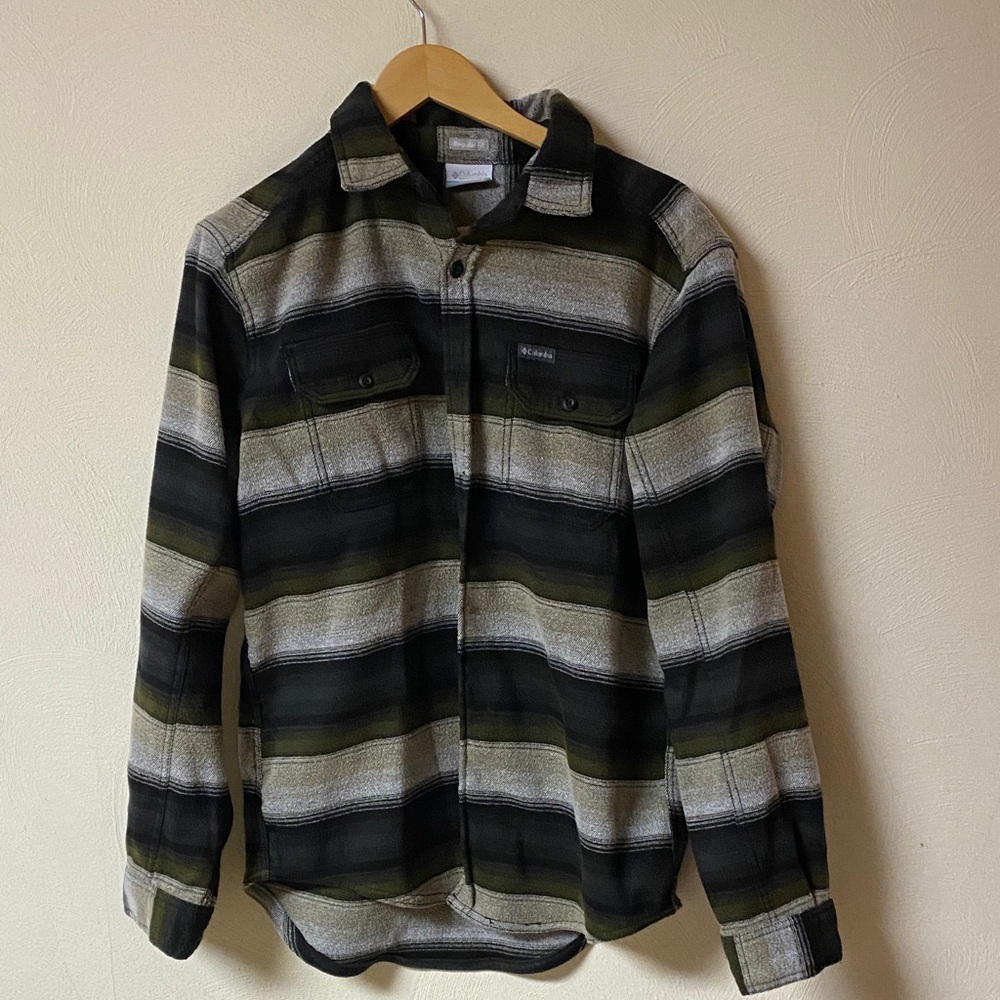Men's Columbia Plaid Jacket - Black, Green, Gray